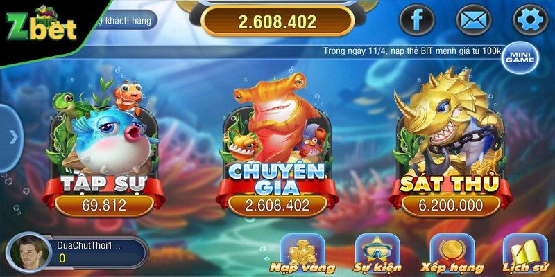 Bắn cá Vua Hải Tặc trang bị cho người chơi một bộ vũ khí đa dạng