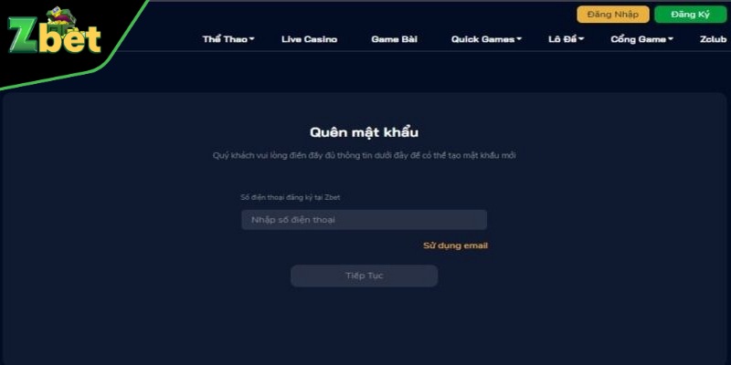 Quên mật khẩu chỉ cần làm theo hướng dẫn để khôi phục