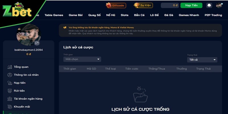 Liên hệ nhân viên khi có vấn đề phát sinh đến nạp tiền ZBET