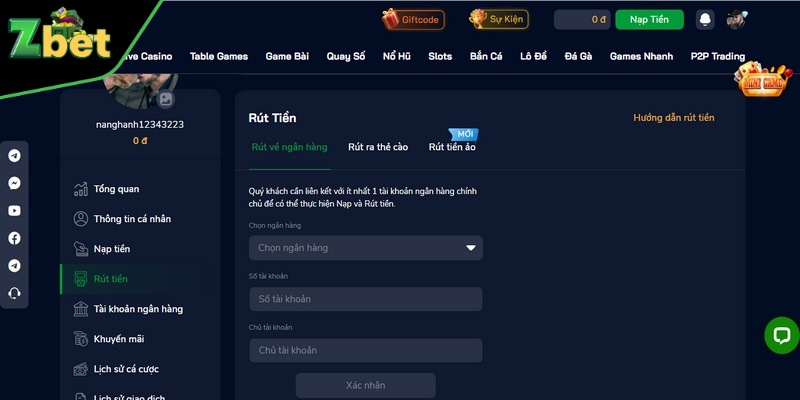 Lưu ý một số điều quan trọng để quá trình rút tiền ZBET diễn ra suôn sẻ